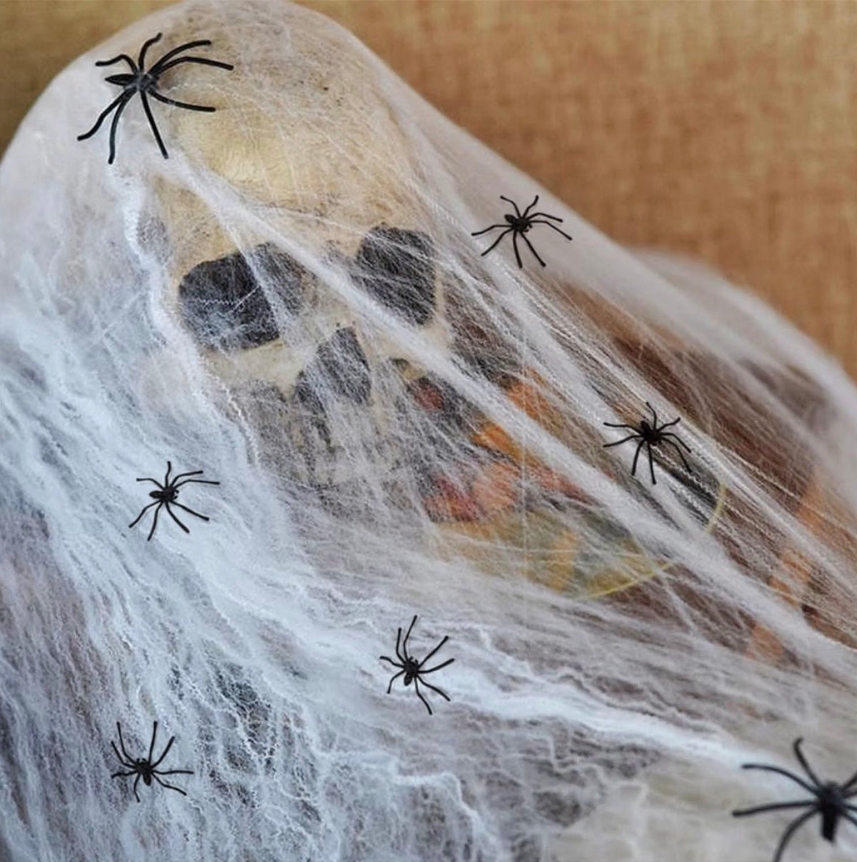 300g Halloween Spider Web Decoration with 50 Spiders | Up to 1,500 Sq. Ft.
