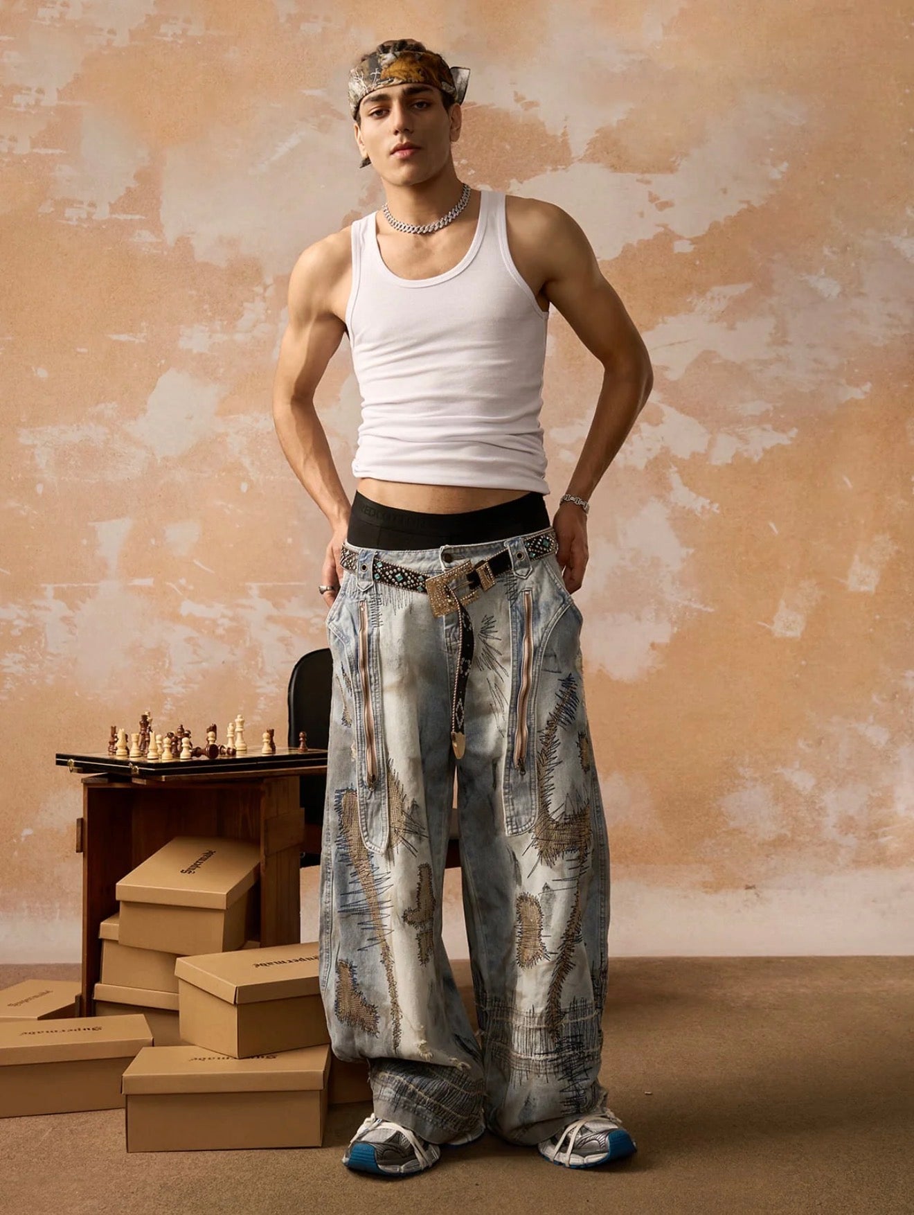 RO STYLE WASHED BARREL JEANS