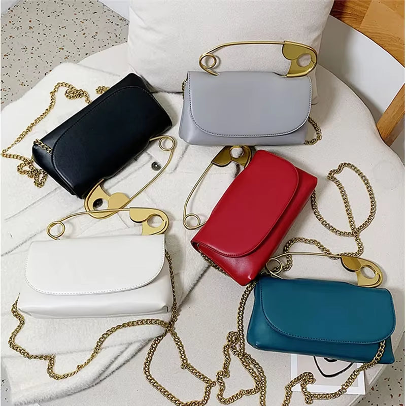 PU Leather Handbag Women Designer Chains Flap Shoulder Bag 2020 Fashion Party Clutch Bags Purse Mini Crossbody Tote Female Bolsa