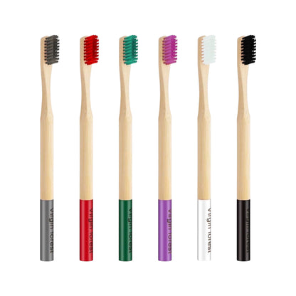 Virgin Forest Bamboo Toothbrush 6 Pack Biodegradable BPA Free