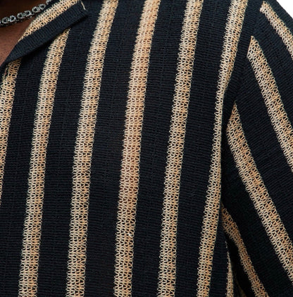 Peyton Textured Shirt Black Combo