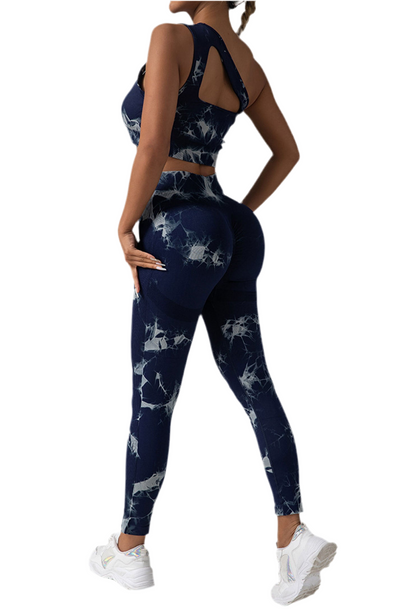 Women's Seamless High-Waisted Tie-Dye Leggings