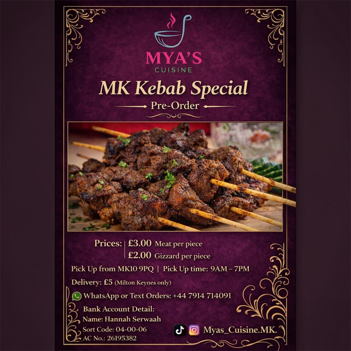 Mya’s Cuisine UK(Milton Keynes)