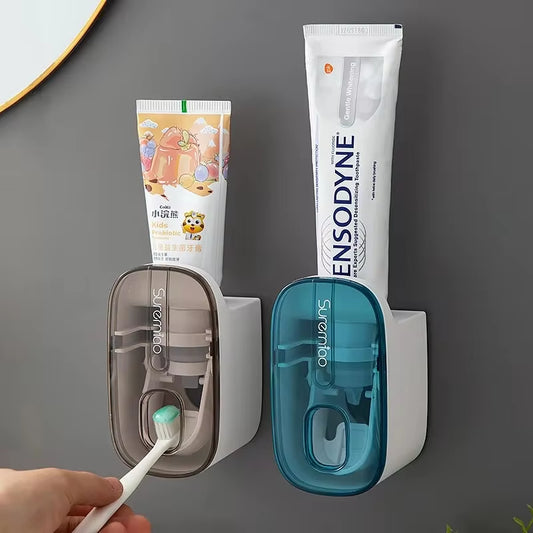 Automatic Wall-Mounted Toothpaste Dispenser & Toothbrush Holder - Elevate Your Bathroom Experience