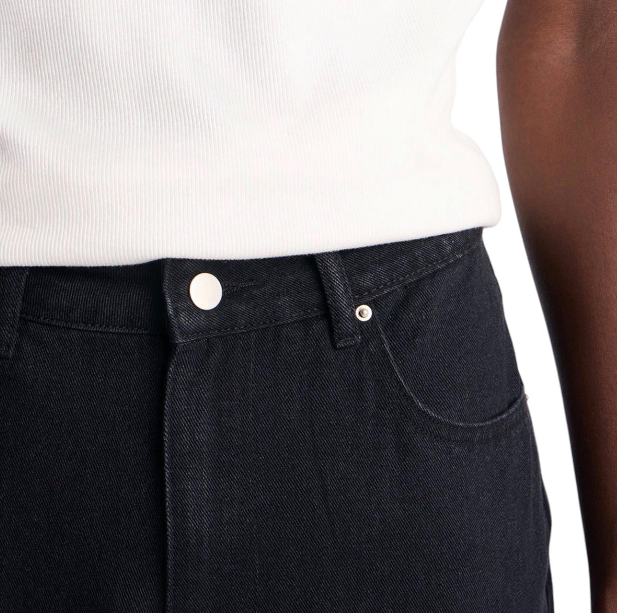 Routine Stacked Skinny Flare Jeans Black