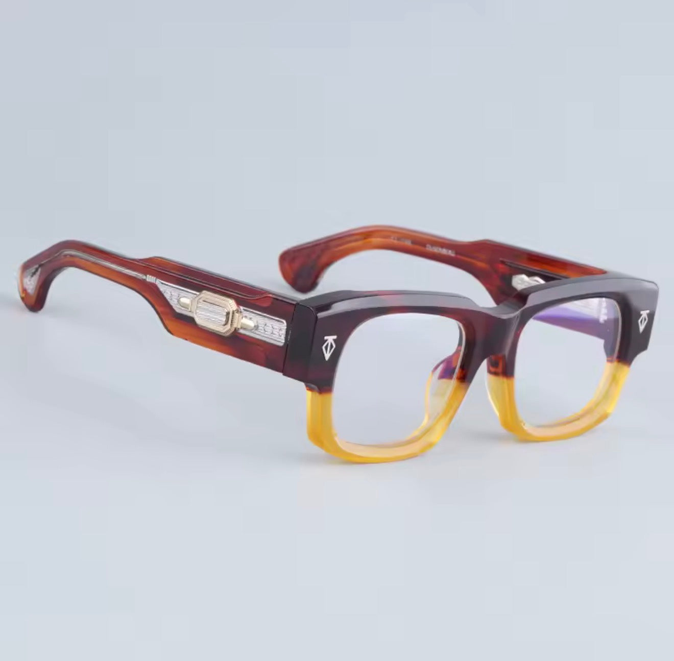 Dusenberg Thick Heavy Acetate Sunglasses High Quality Men and Women Fashion High Street Designer Uv400 Eyeglasses with Case