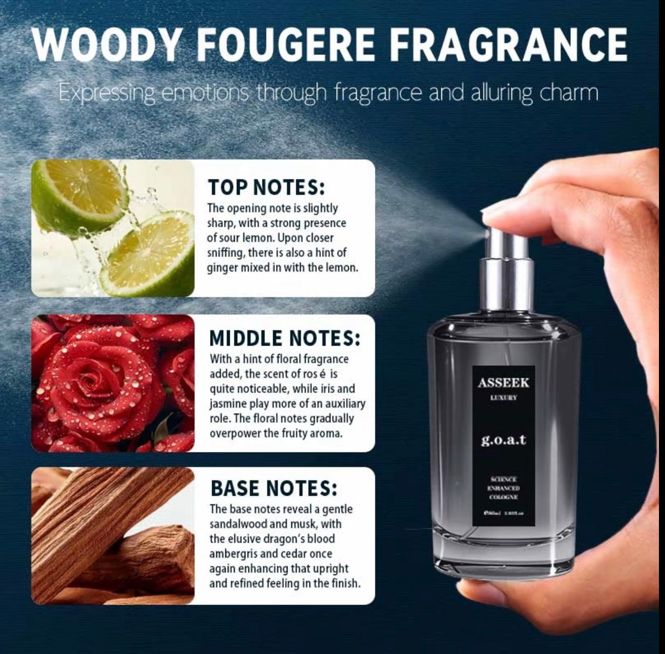 ASSEEK Midnight Marine Man Eau de Parfum 80ml Woody Amber
