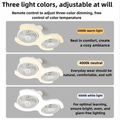 E27 E26 Screw Base LED Ceiling Fan Light with Remote