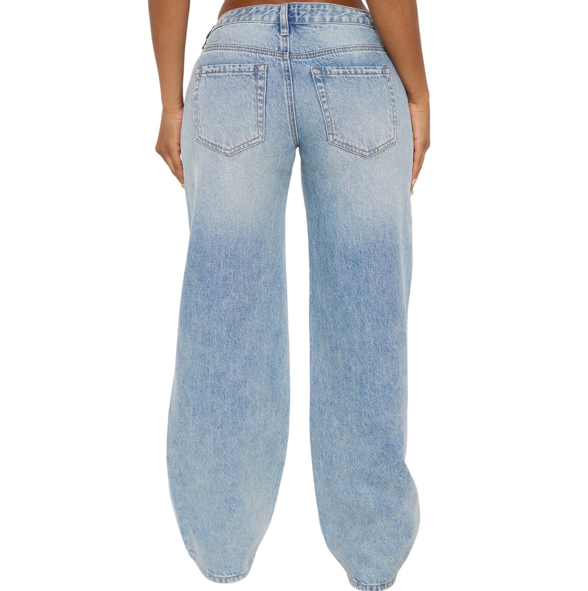 Westside Low Rise Wide Leg Jeans Light Wash