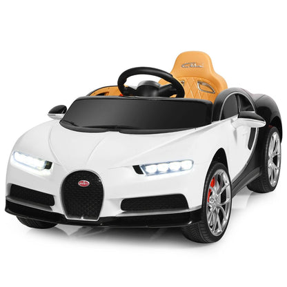 Exciting 12V Licensed Bugatti Battery-Powered Ride-On Car with Remote Control for Kids