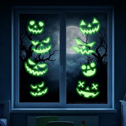 Glow-in-the-Dark Halloween Window Stickers – Removable Clings | Minja Superstore
