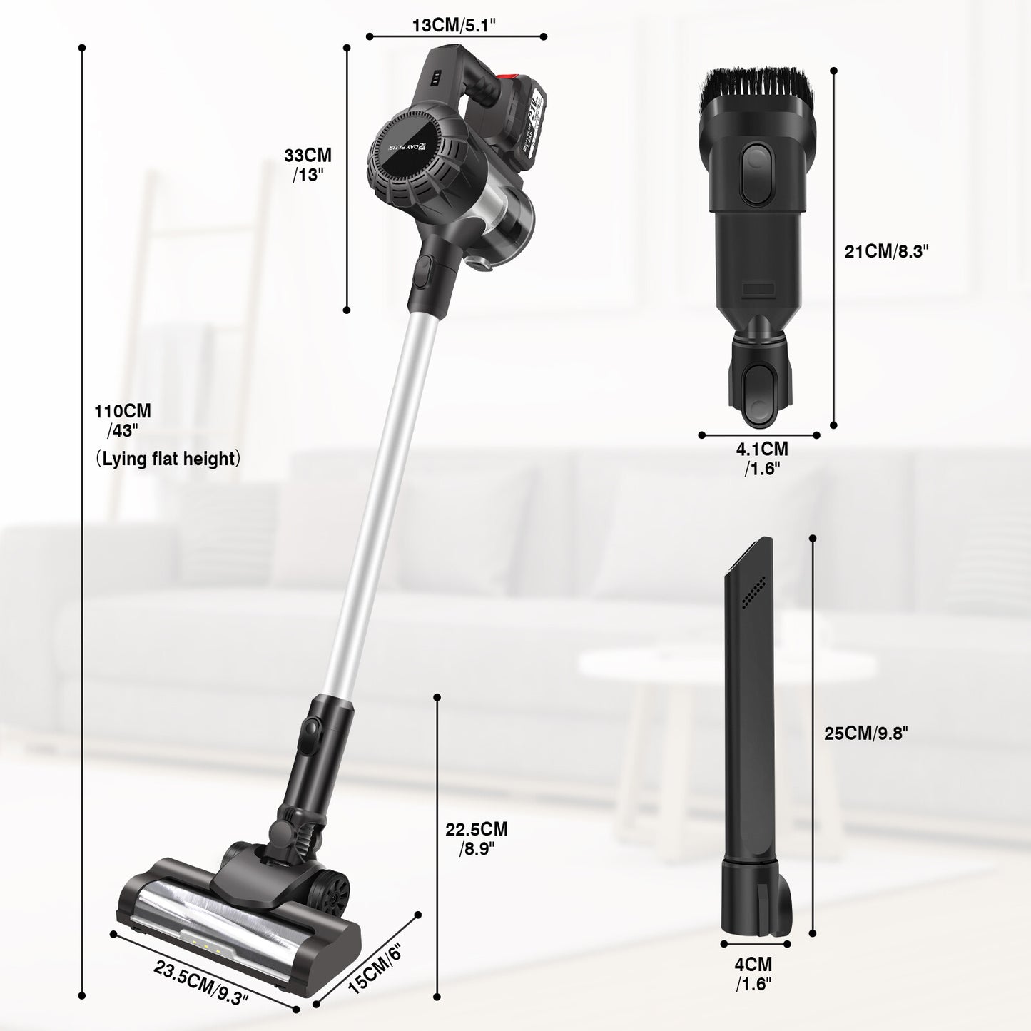 3In1 Cordless Vacuum Cleaner Upright Handheld Stick Lightweight Bagless