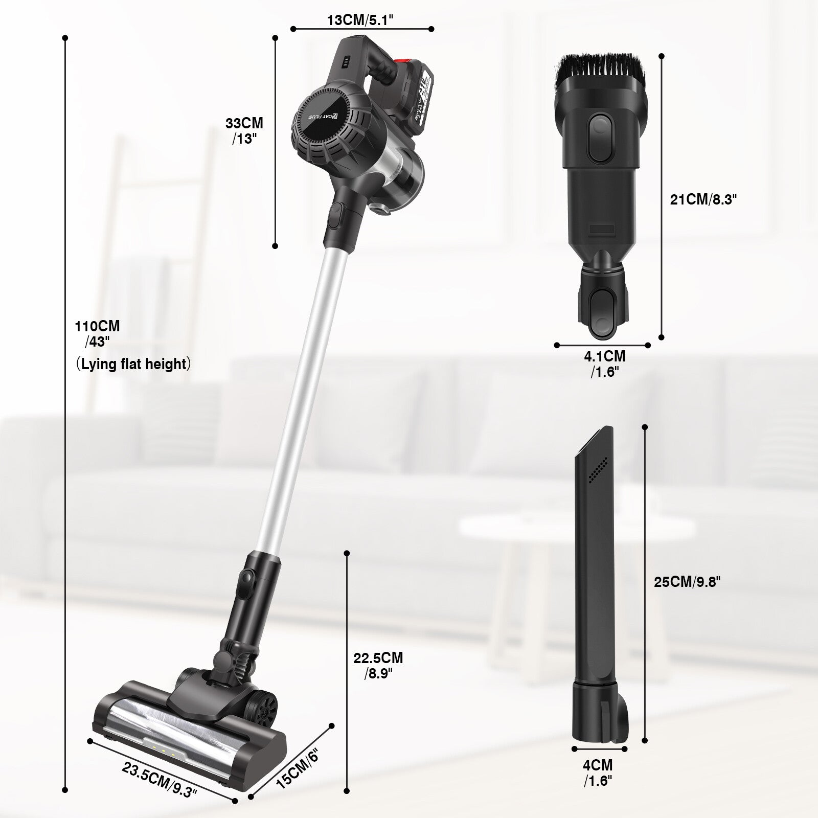 3In1 Cordless Vacuum Cleaner Upright Handheld Stick Lightweight Bagless