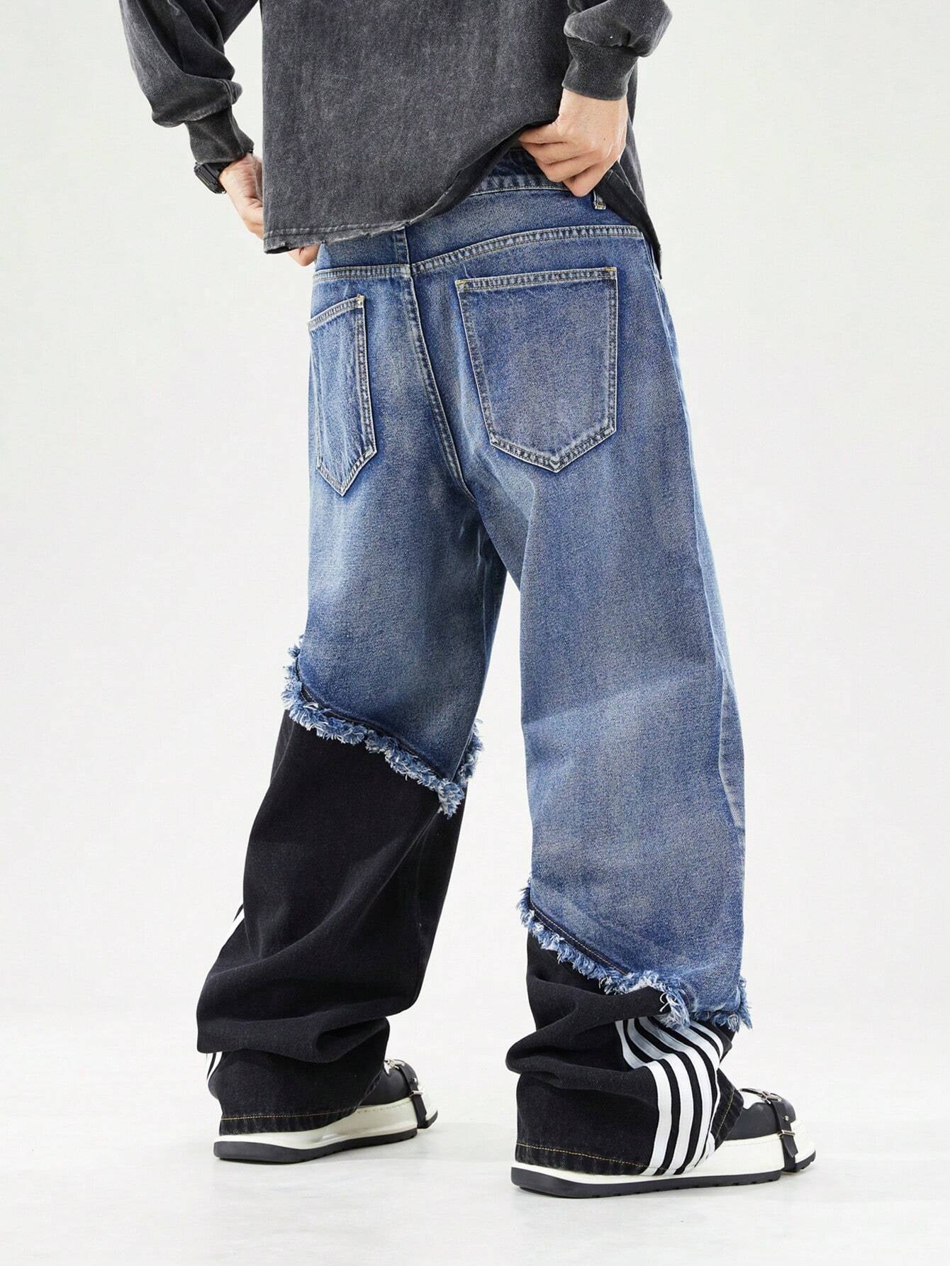 ROMWE MEN Prep Men'S Casual Denim Jeans, Simple & Fashionable for Everyday Wear
