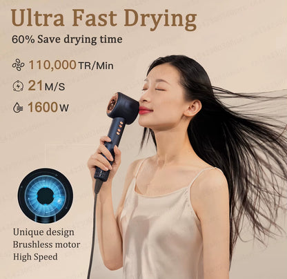 Super Hair Dryer 220V Leafless Hair Dryer Personal Hair Care Styling Negative Ion Tool Constant Anion Electric Hair Dryers