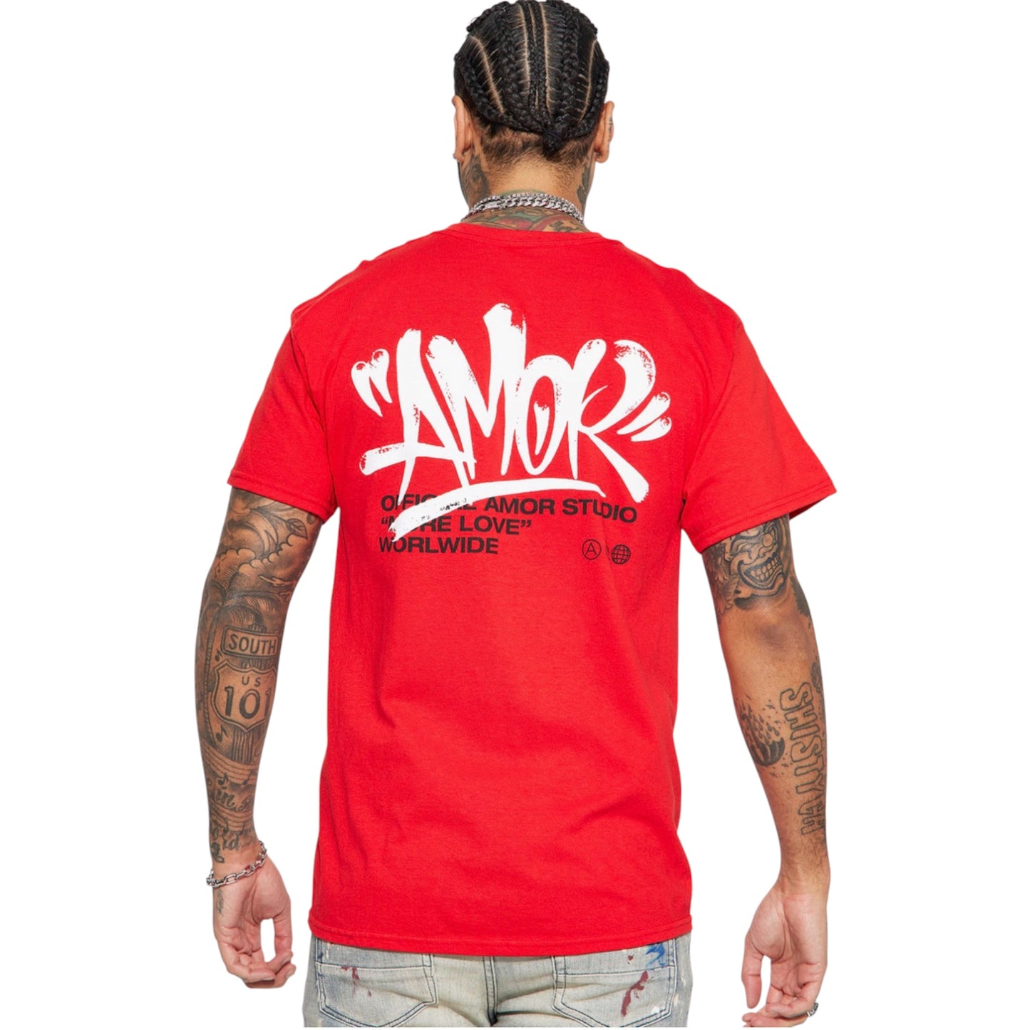 Amor Studio Short Sleeve Tee Red