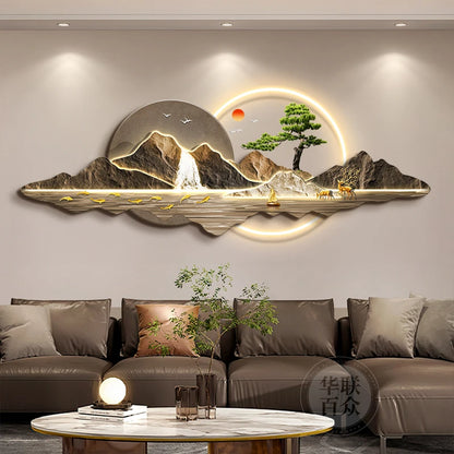 Light Luxury Clock Wall Chinese Modern Fashion Living Room Decorative Wall Watch Interior Design Horloge Murale Wall Decor