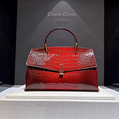 Pink Crocodile Pattern Leather Women'S Handbags Luxury Fashion Lady Shell Shoulder Crossbody Bag Top Handle Messenger Bags