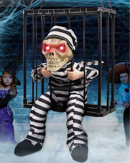 Screaming Animated Halloween Skeleton Ghost with Infrared Sensor | Minja Superstore