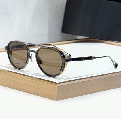MAYB-PADKYLOB Luxury Round Metal Sunglasses
