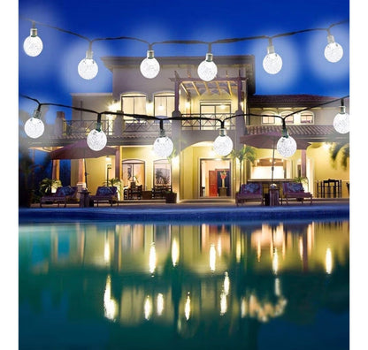 Solar Garden String Lights 100 LED Crystal Ball Fairy Lights 17m
