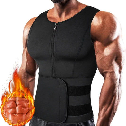 Men's Neoprene Sauna Vest – Waist Trainer & Belly Trimmer for Maximum Sweat! 