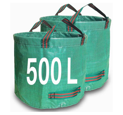 Singwow 500L Garden Waste Bags 2 Pack Heavy Duty Reusable Sacks