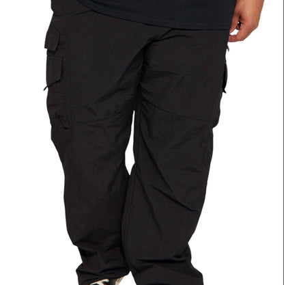 Echo Nylon Straight Cargo Pants Black