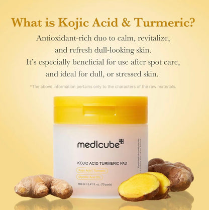 medicube Kojic Acid Turmeric Power Trio Toner Pads Toner Serum Skincare Set