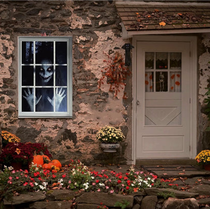 Scary Halloween Window Decorations & Horror Curtains | Minja Superstore