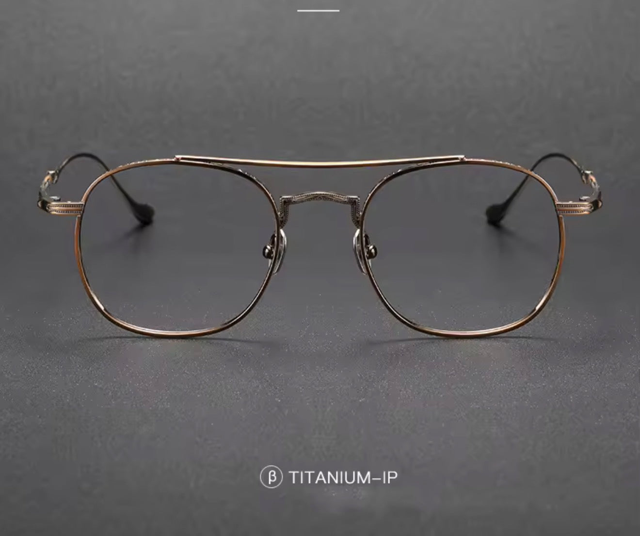 New Modern Trendy Mens Double Bridge Glasses Titanium Spectacle Frames for Women Designer Eyeglasses
