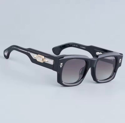 Dusenberg Thick Heavy Acetate Sunglasses High Quality Men and Women Fashion High Street Designer Uv400 Eyeglasses with Case