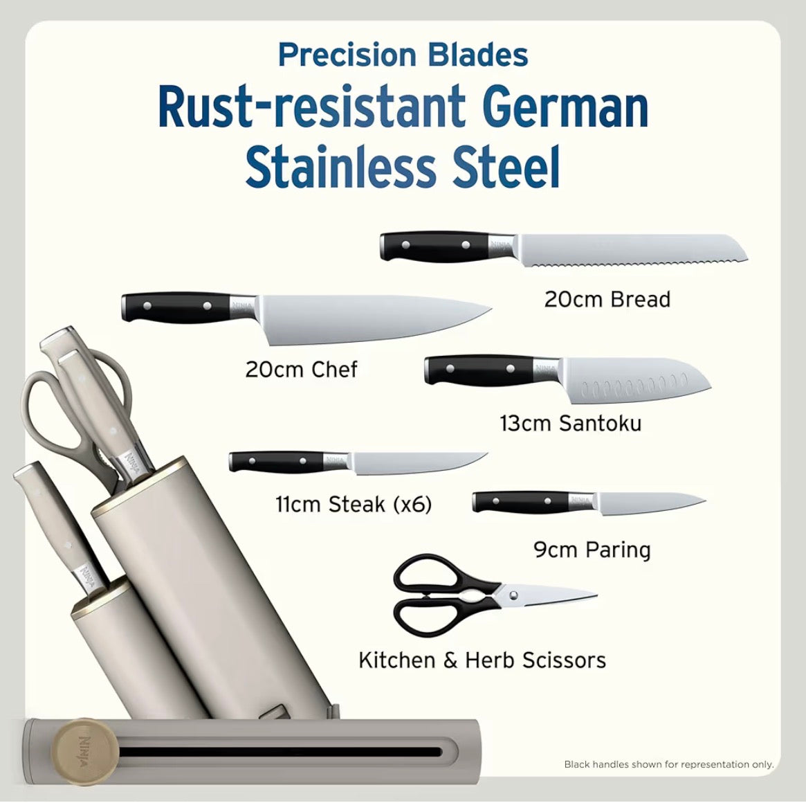 Ninja StaySharp 13-Piece Knife Block Set German Stainless Steel