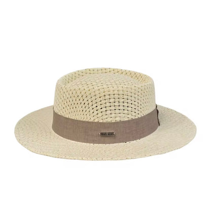 2026 Beach Straw Hat for Women Wide Brim UV Protection Boater Style Summer Hat