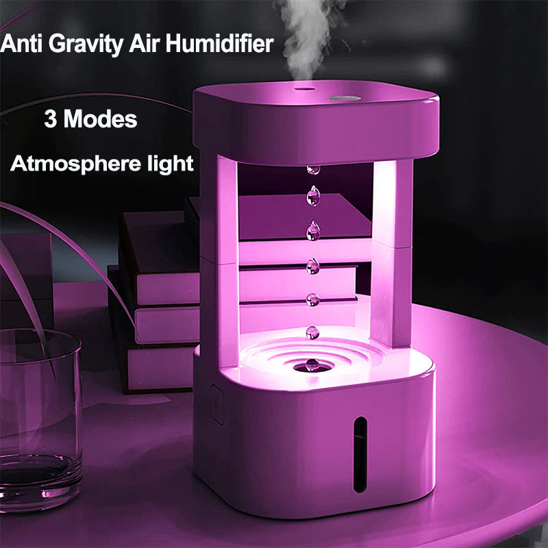 Revolutionary Anti-Gravity Humidifier with 580ML Water Tank - Enhance Your Home's Air Quality in Style