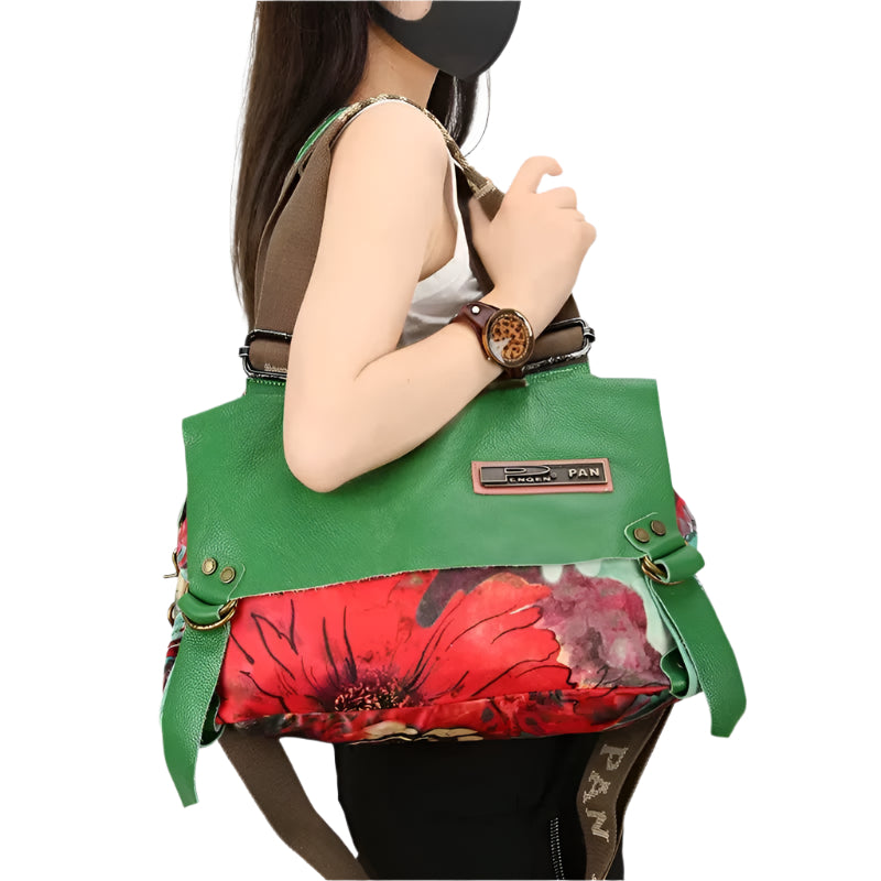 Jamhoo Vintage Leather Women Handbags Shoulder Bag Women'S Large Capacity Canvas Crossbody Bag New Portable Messenger Tote Bag