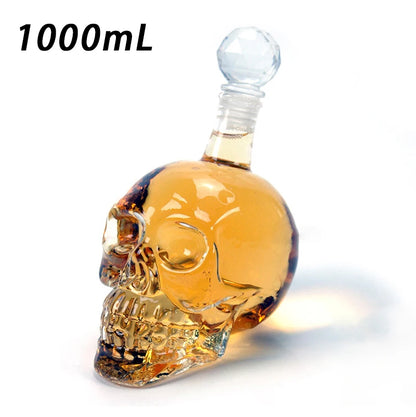 1000Ml Skull Fruit Juice Container Wine Bottle Borosilicate Glass Decanter Whisky Terror Bar Originality Gift Decoration