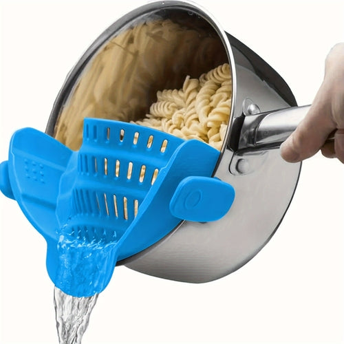 Versatile ClipOn Plastic Strainer for Kitchen Pots