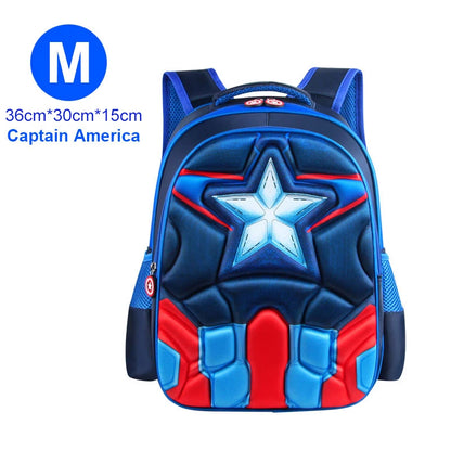 Boy Schoolbag Spiderman Captain America Children Kindergarten School Bag Teenager Kids Student Backpack