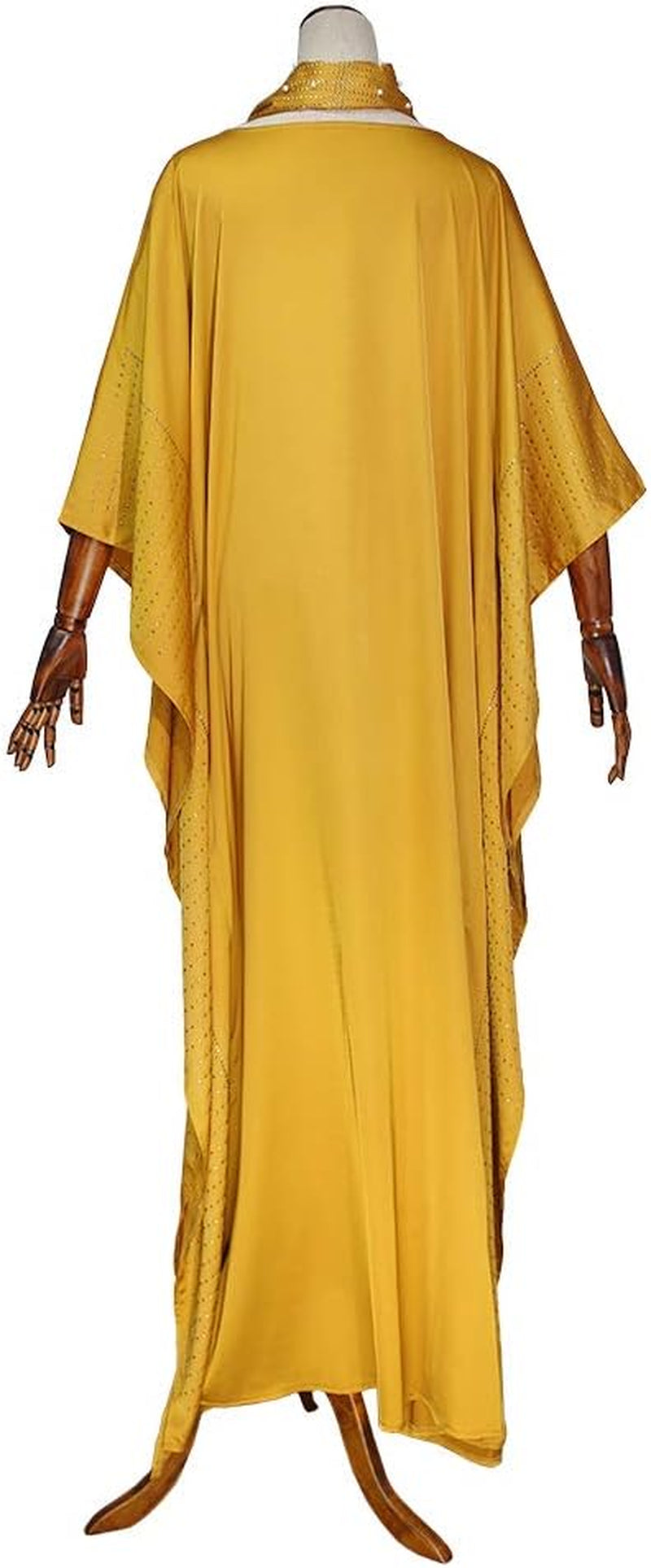 African Dresses for Women Fashion Beading Rhinestone Kaftan Maxi Dress