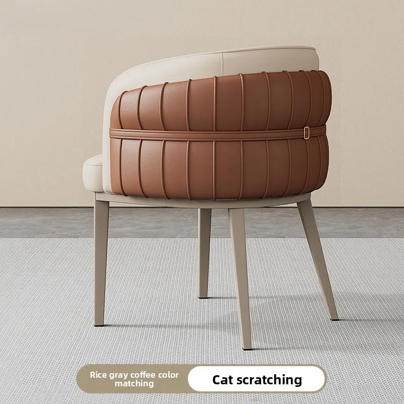 Light Luxury Restaurant Chair Upholstery Design Armchair Home Kitchen Backrest Stool Modern Simple Hotel Cafe Dining Chair
