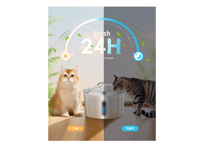 2.2L Stainless Steel Cat Water Fountain