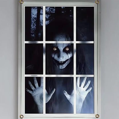 Scary Halloween Window Decorations & Horror Curtains | Minja Superstore