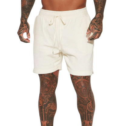 Dean Textured Shorts Cream
