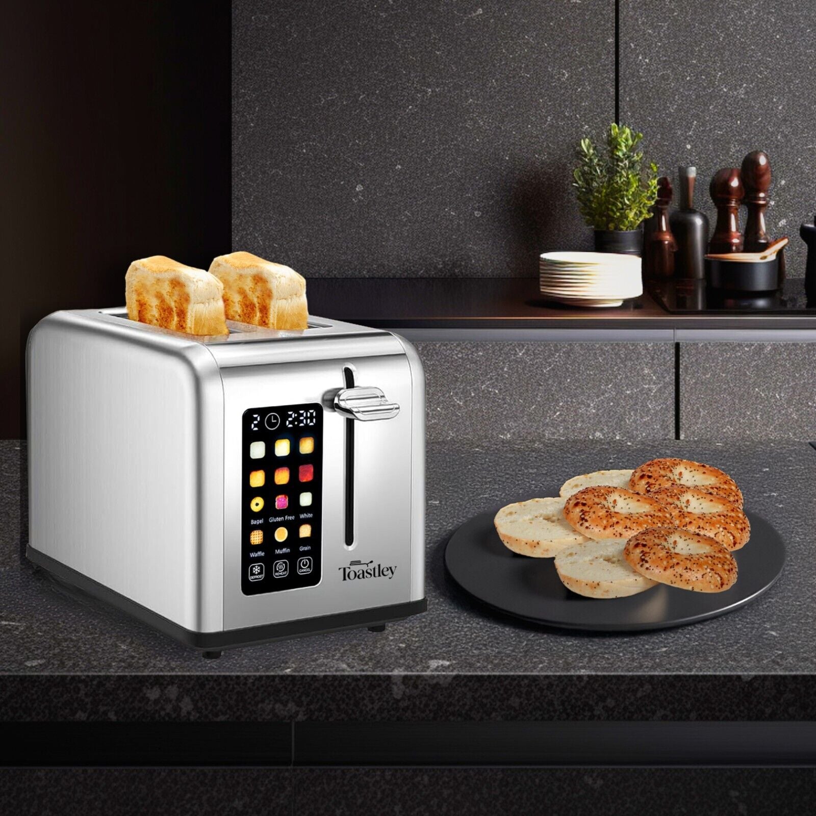 Toastley Smart Toaster 2 Slice with Screen Touch Control