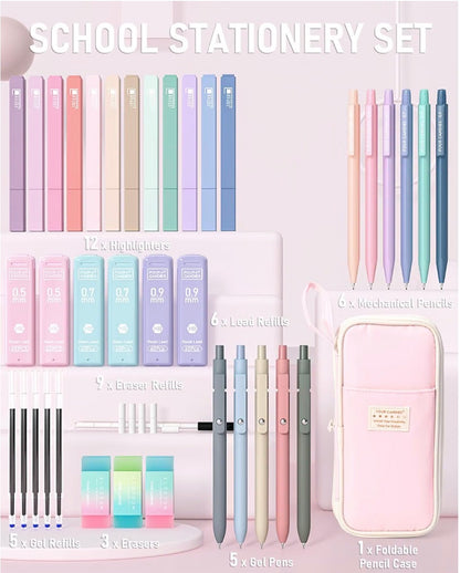 Four Candies 39 Piece Pencil Case Stationery Set