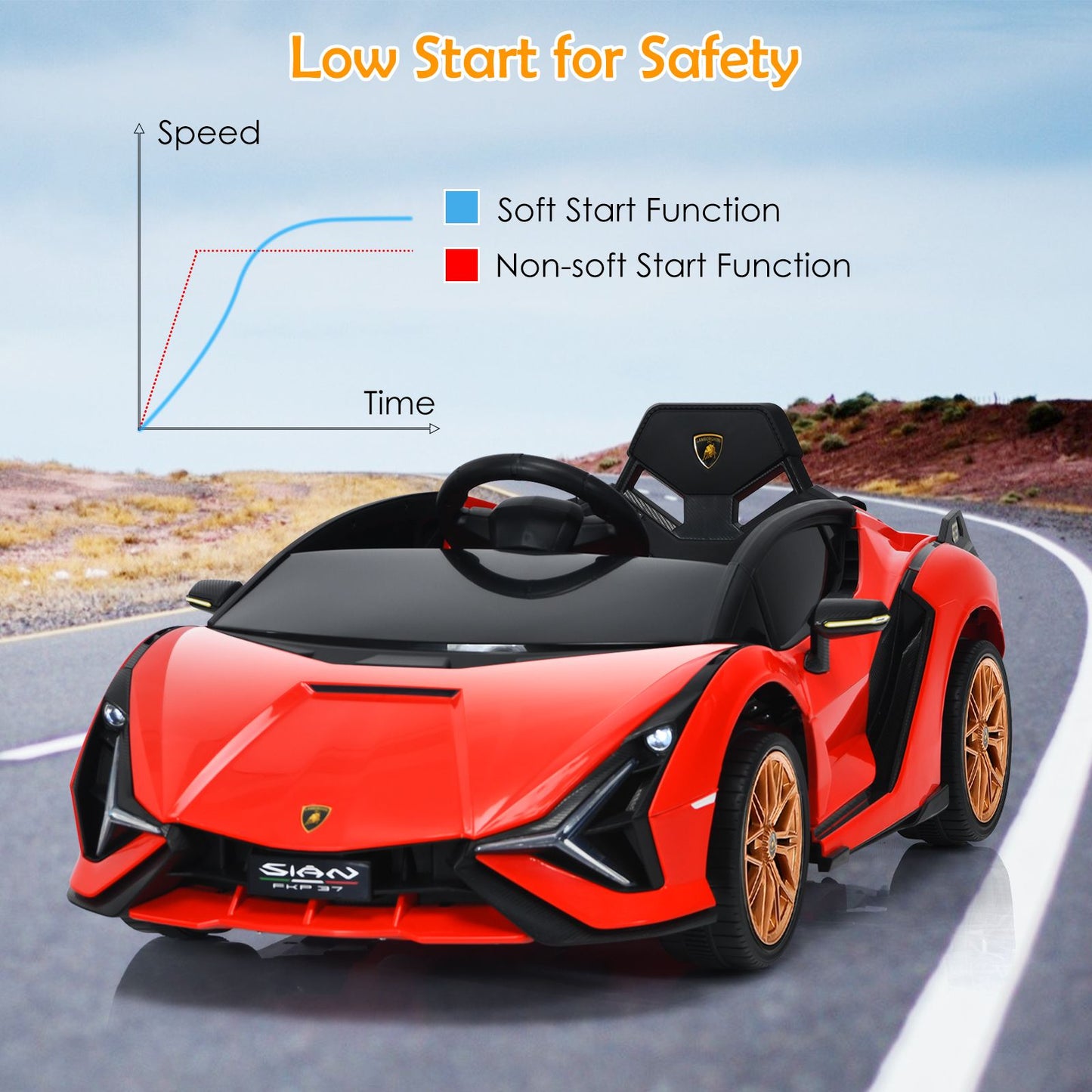 12V Electric Vehicle Featuring Remote Control and LED Lighting Functions