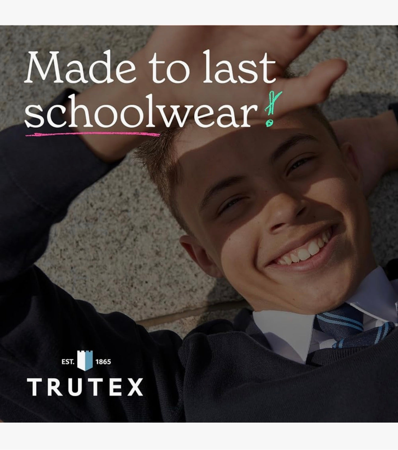Trutex Boys’ White Short Sleeve School Shirts 2 Pack