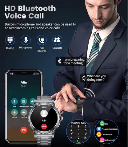 LIGE Smart Watch for Men 1.43 AMOLED Bluetooth Calling 110+ Sports