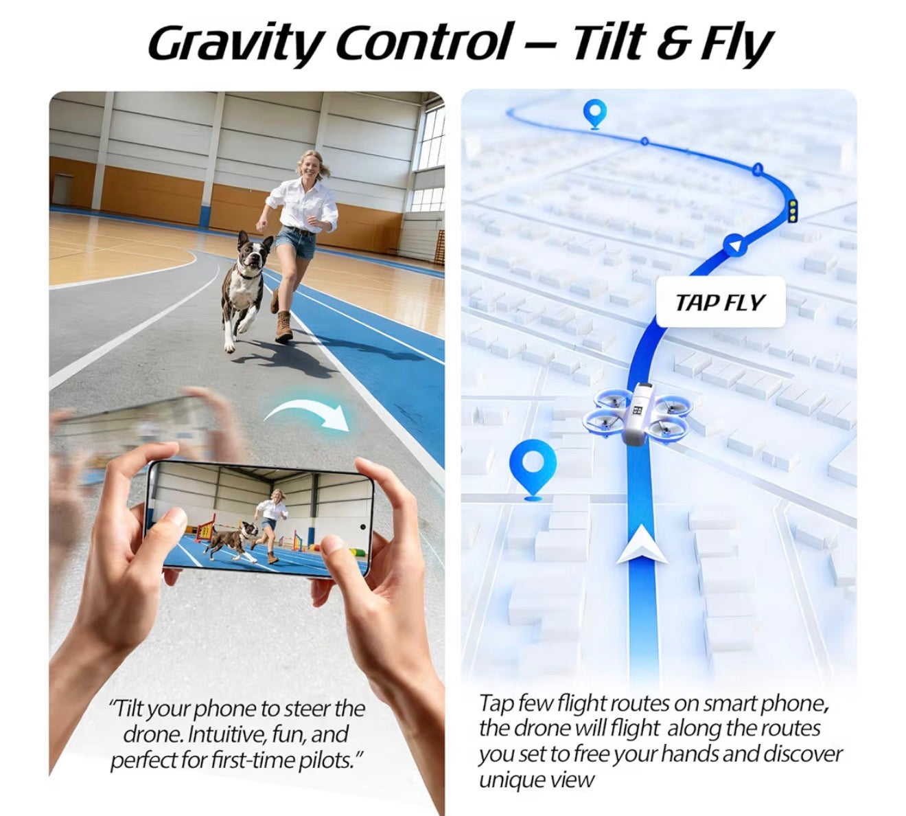 Mini Drone for Kids with 1080P Adjustable Camera, Optical Flow Hover, Gesture Control & Trajectory Flight, 3 Speed Modes, Altitude Hold, 360° Flips, Indoor RC Toy Drone for Boys & Girls 6–12